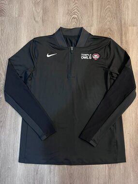 Nike Dri-FIT Temple Owls Quarter Zip Pullover Size Medium NEW